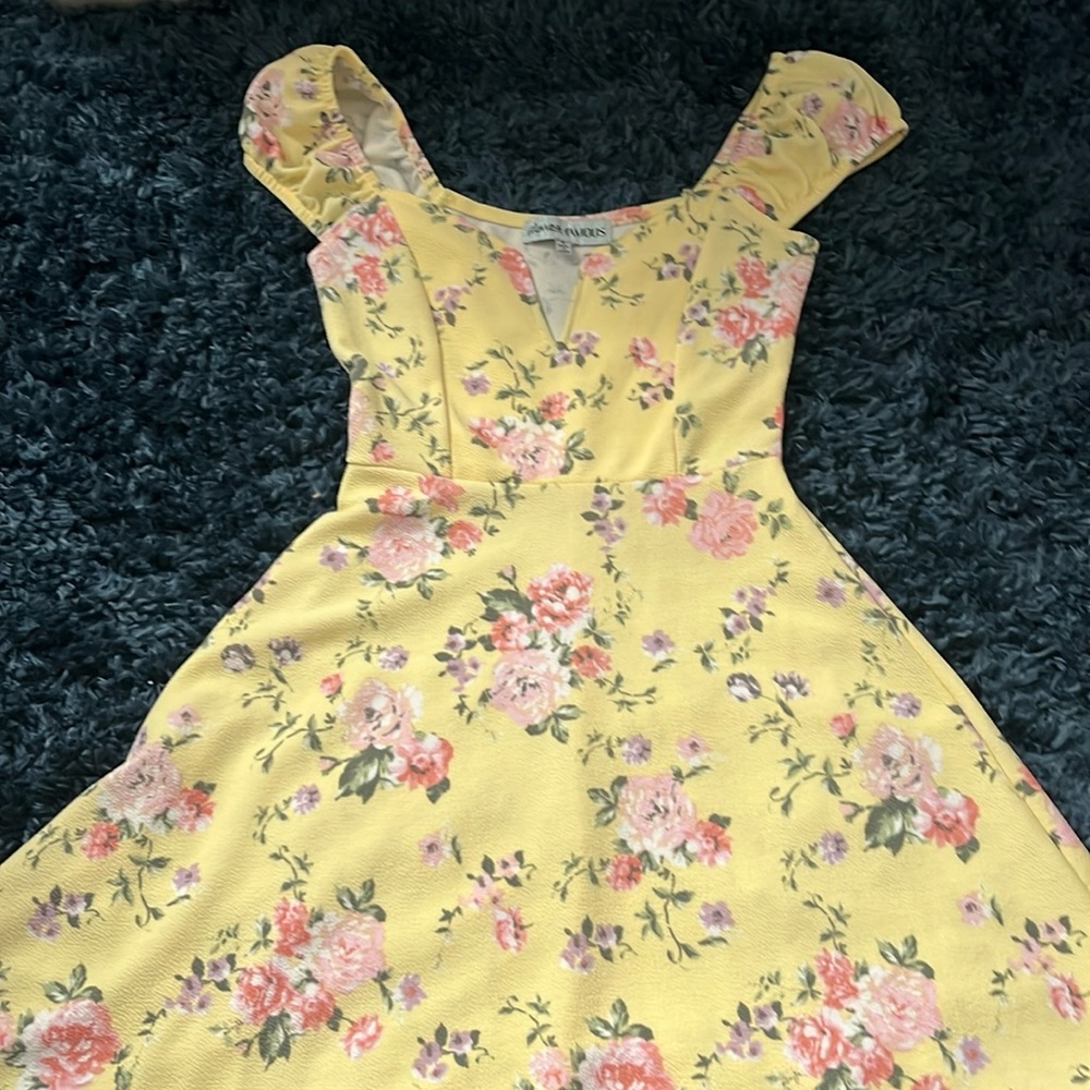 yellow floral dress